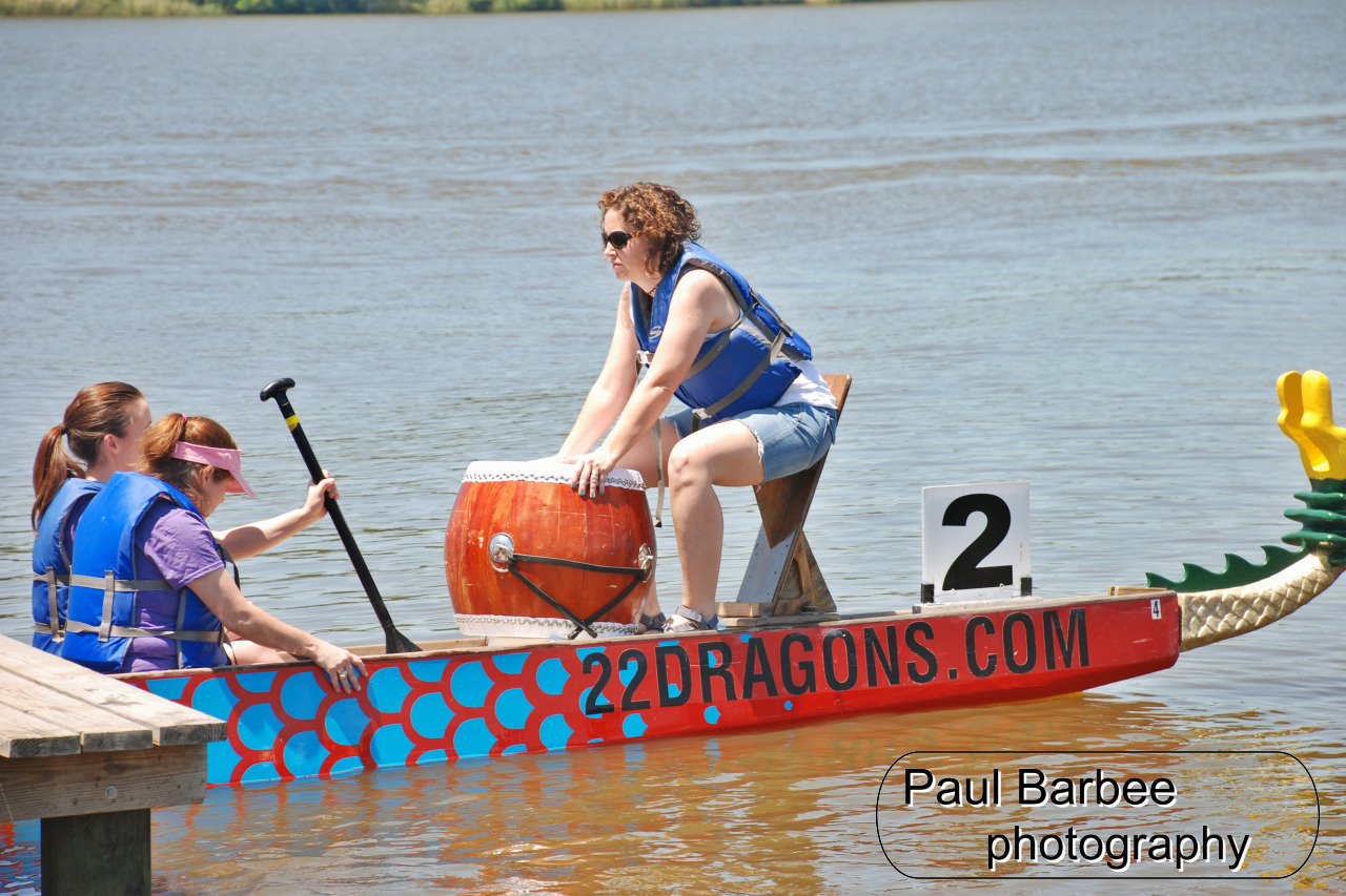People in a dragon boat